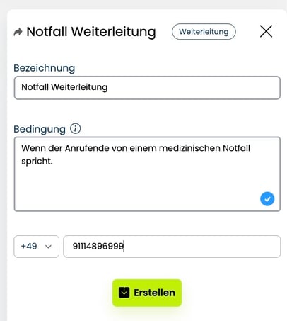 Bedingung Weiterleitungs Skill