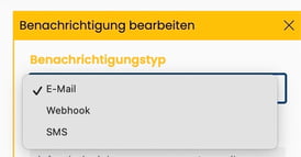 Benachrichtigungs-Element Dropdown