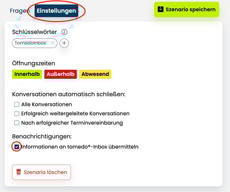 tomedo-Inbox_Einstellungen