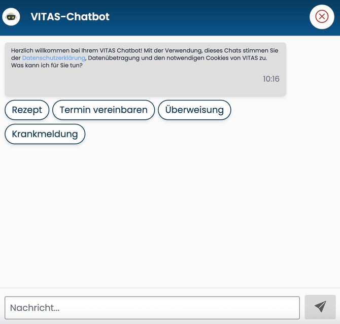 Chatbot Antwortmöglichkeiten