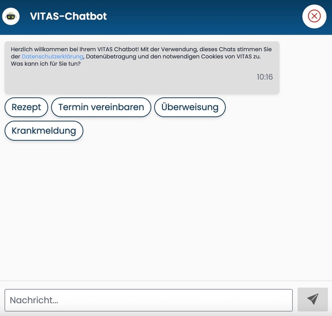 Chatbot Antwortmöglichkeiten