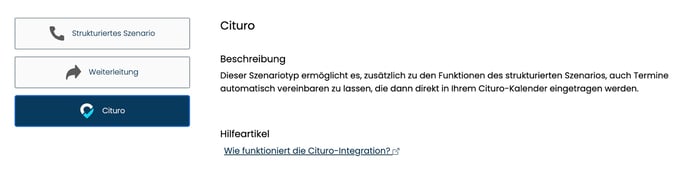 Cituro Szenario erstellen_neu