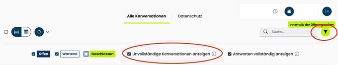 Filter_unvollständige Konversationen anzeigen