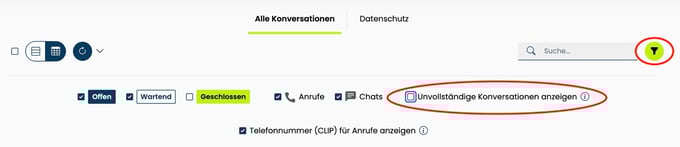 Unvollständige Konversationen ausblenden_Neuer Header