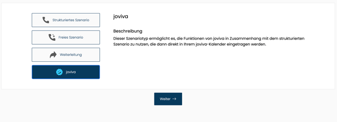 joviva Szenario anlegen