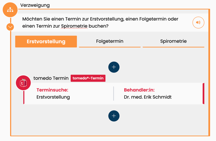 tomedo Verzweigung